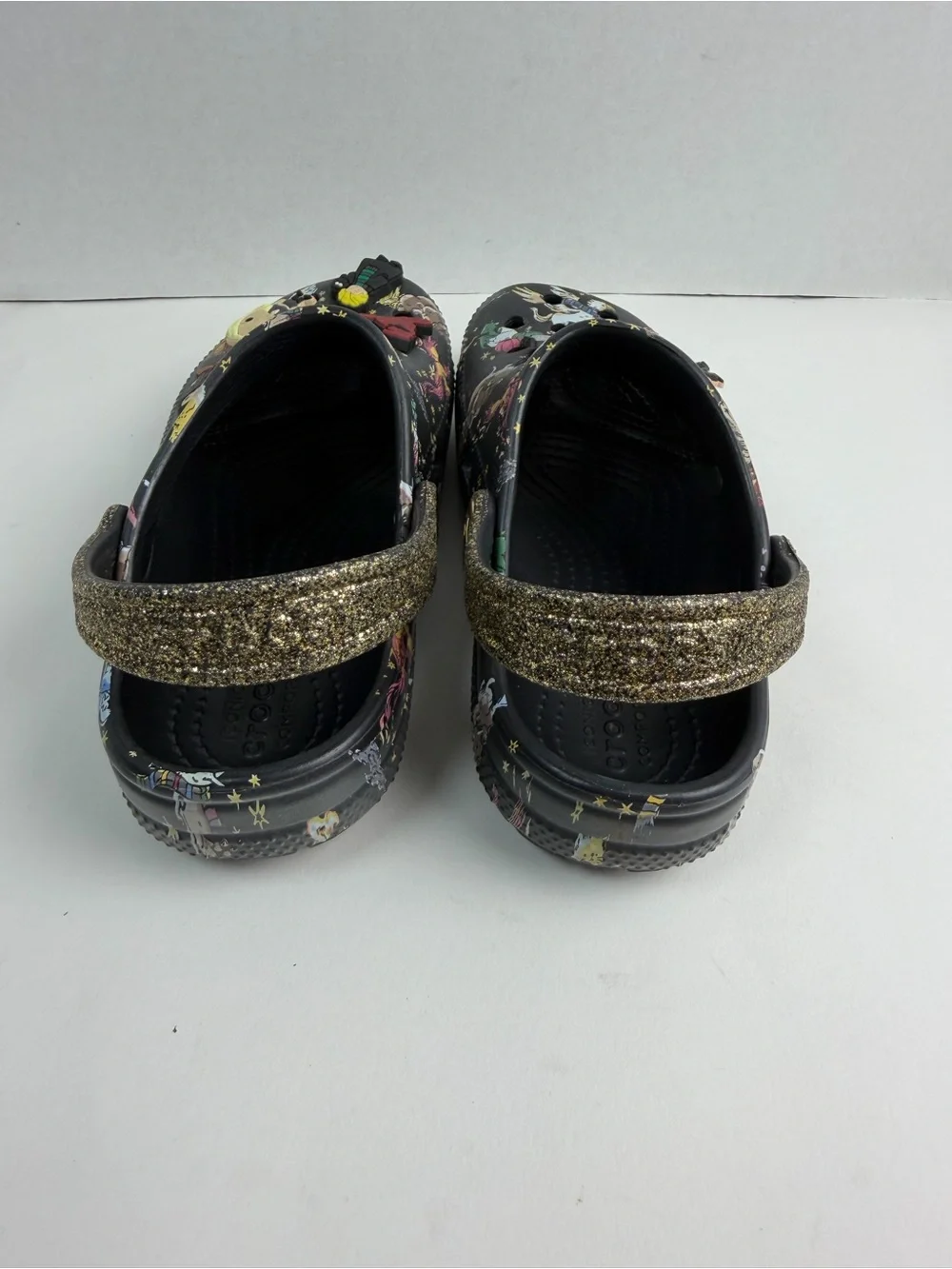 Crocs Vera Bradley X Harry Potter Clog Size C13 Kids Black Gold Glitter Strap